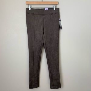 Andrew Marc Taupe suede pants leggings